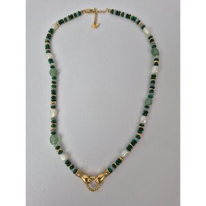 Missoma x Harris Reed Women's Green Gold Beaded Necklace